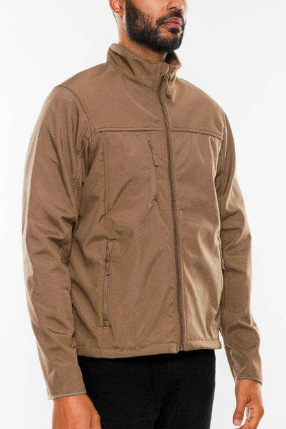 Mens Solid Soft Shell Storm Tech Jacket Coat - Shop Style & More | Fresh Looks, Everyday Deals & Free Shipping