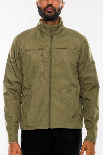 Mens Solid Soft Shell Storm Tech Jacket Coat - Shop Style & More | Fresh Looks, Everyday Deals & Free Shipping