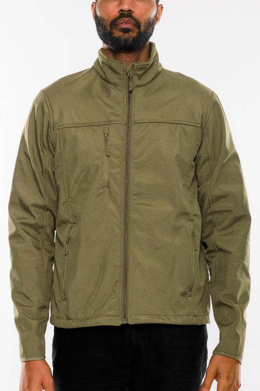 Mens Solid Soft Shell Storm Tech Jacket Coat - Shop Style & More | Fresh Looks, Everyday Deals & Free Shipping