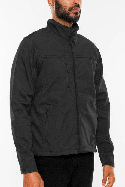 Mens Solid Soft Shell Storm Tech Jacket Coat - Shop Style & More | Fresh Looks, Everyday Deals & Free Shipping