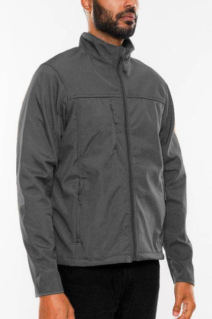 Mens Solid Soft Shell Storm Tech Jacket Coat - Shop Style & More | Fresh Looks, Everyday Deals & Free Shipping