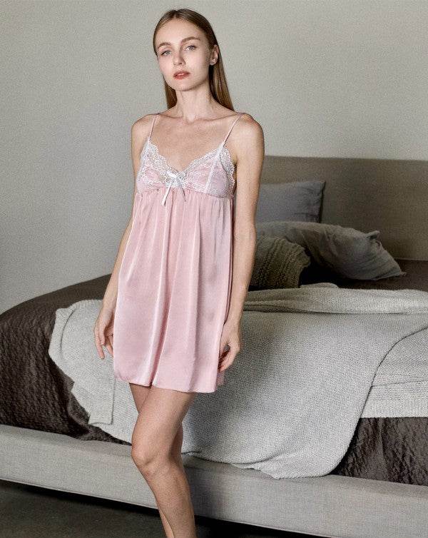 4 pieces Pink with lace High-End Silk pajama sets - Shop Style & More | Fresh Looks, Everyday Deals & Free Shipping