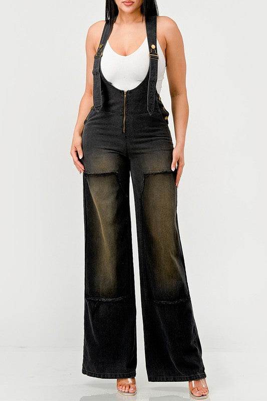 Urban Noir Denim Overalls Black Jumpsuit - Shop Style & More | Fresh Looks, Everyday Deals & Free Shipping