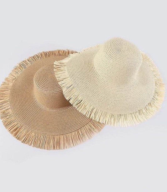 Big sun hat with fringe trim - Shop Style & More | Fresh Looks, Everyday Deals & Free Shipping