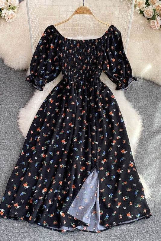 Floral smocked midi dress - Shop Style & More | Fresh Looks, Everyday Deals & Free Shipping