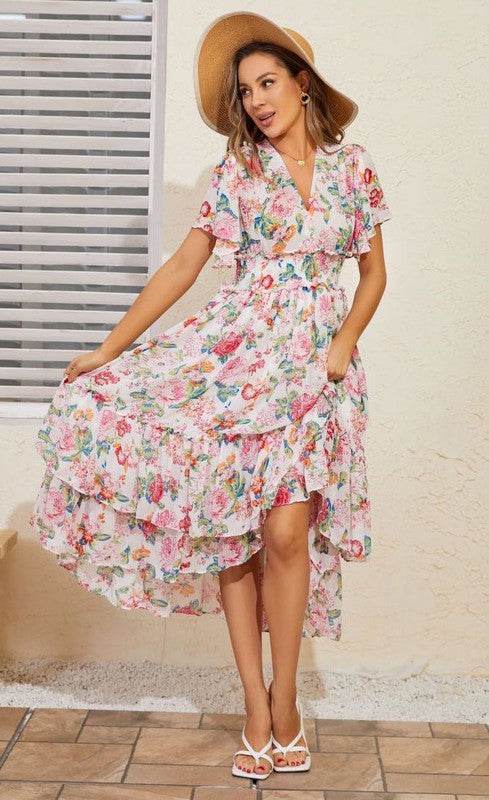 Tiered floral midi dress - Shop Style & More | Fresh Looks, Everyday Deals & Free Shipping