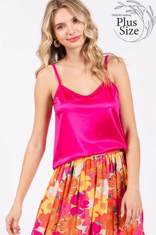 Plus Satin Tank Top - Shop Style & More | Fresh Looks, Everyday Deals & Free Shipping
