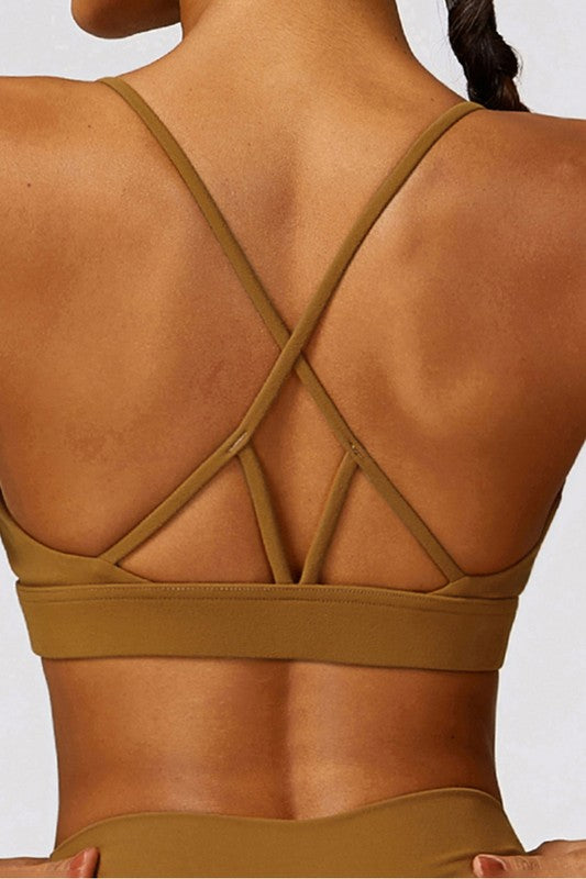 Tight brushed back yoga bras Sports Bras