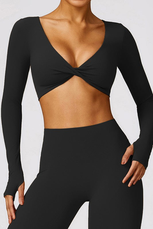 Quick-drying tight-fitting long-sleeved yoga bra Sports Bras