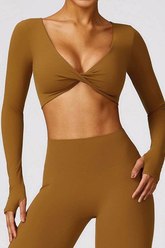 Quick-drying tight-fitting long-sleeved yoga bra - Shop Style & More | Fresh Looks, Everyday Deals & Free Shipping