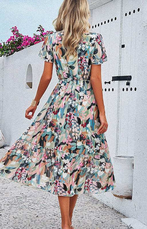 Floral print v-neck dress - Shop Style & More | Fresh Looks, Everyday Deals & Free Shipping