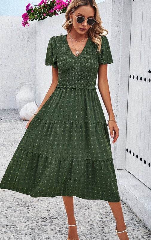 Smocked midi Dress - Shop Style & More | Fresh Looks, Everyday Deals & Free Shipping