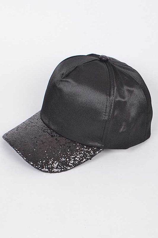 Glitter Brim Satin Cap - Shop Style & More | Fresh Looks, Everyday Deals & Free Shipping