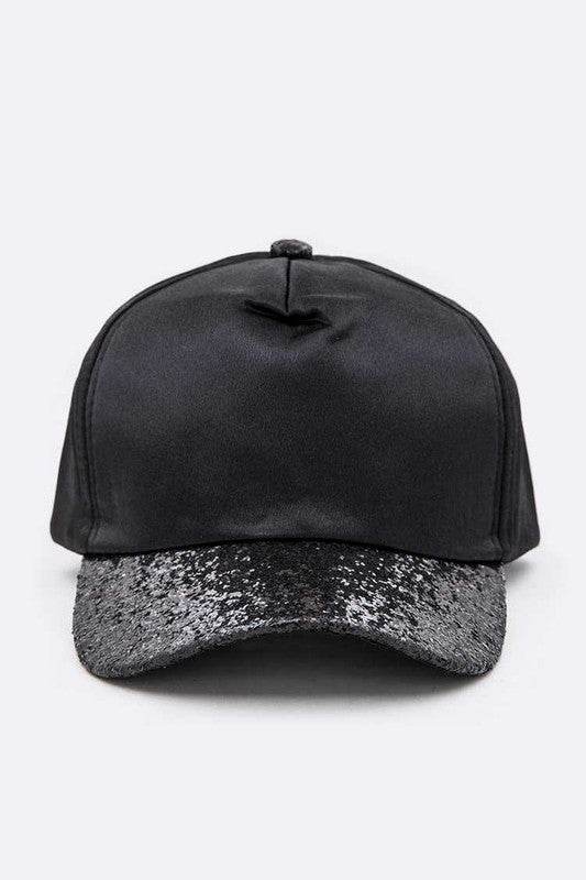 Glitter Brim Satin Cap - Shop Style & More | Fresh Looks, Everyday Deals & Free Shipping