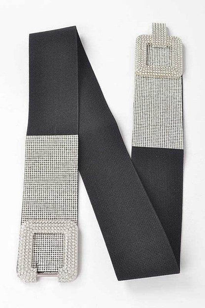 Crystal Buckle Rhinestone Elastic Belt - Shop Style & More | Fresh Looks, Everyday Deals & Free Shipping
