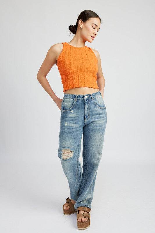 RIB CROPPED TANK TOP - Shop Style & More | Fresh Looks, Everyday Deals & Free Shipping