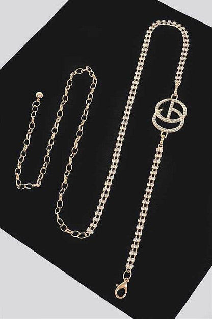 CG Logo Rhinestone Dainty Chain Belt - Shop Style & More | Fresh Looks, Everyday Deals & Free Shipping