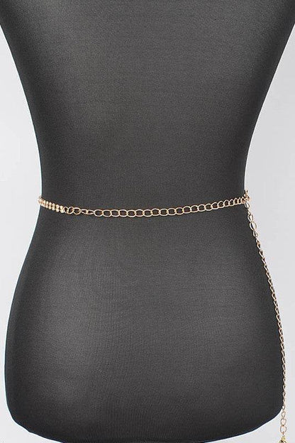 Dainty Rhinestone Heart Charm Chain Belt - Shop Style & More | Fresh Looks, Everyday Deals & Free Shipping