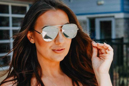 Black/Silver Unisex Aviator Sunglasses - Shop Style & More | Fresh Looks, Everyday Deals & Free Shipping