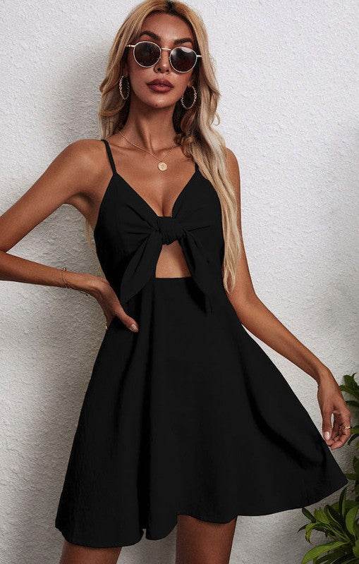 V-neck front bow dress - Shop Style & More | Fresh Looks, Everyday Deals & Free Shipping