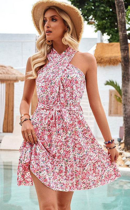 Floral print criss cross front dress - Shop Style & More | Fresh Looks, Everyday Deals & Free Shipping