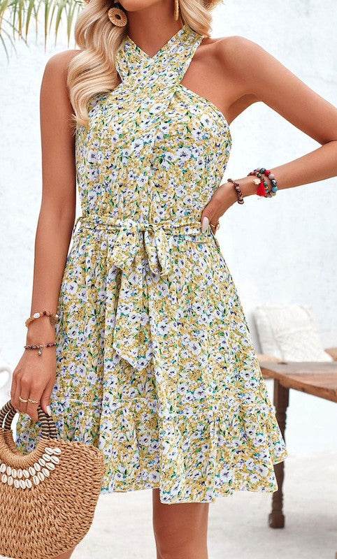 Floral print criss cross front dress - Shop Style & More | Fresh Looks, Everyday Deals & Free Shipping