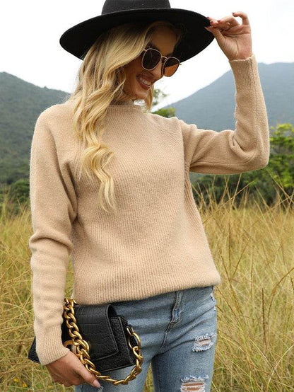 apricot frenchy mock neck drop shoulder sweater - Shop Style & More | Fresh Looks, Everyday Deals & Free Shipping