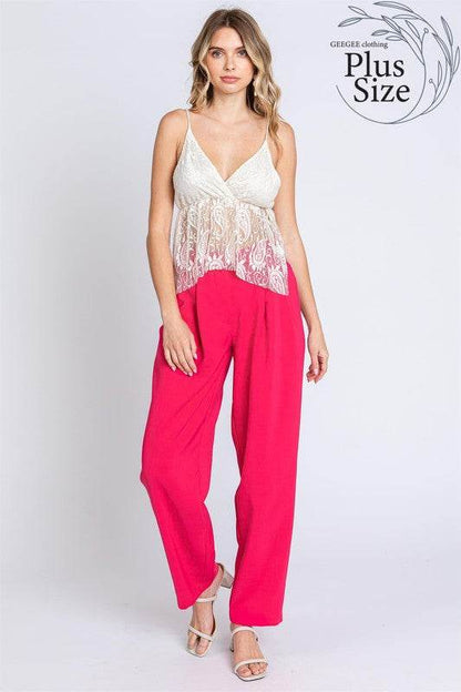 Plus High-Waisted Pleated Slacks - Shop Style & More | Fresh Looks, Everyday Deals & Free Shipping