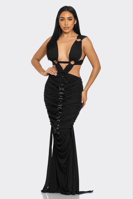 Sahara Mystique Pleated Gown - Shop Style & More | Fresh Looks, Everyday Deals & Free Shipping
