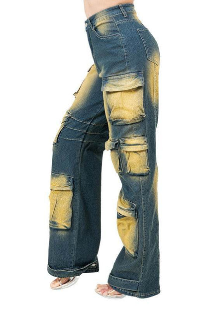 WOMEN FASHION CARGO STYLE DENIM PANTS - Shop Style & More | Fresh Looks, Everyday Deals & Free Shipping