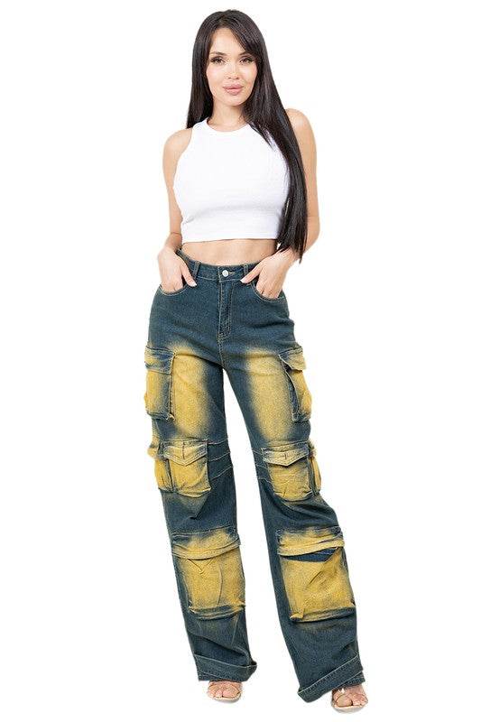 WOMEN FASHION CARGO STYLE DENIM PANTS - Shop Style & More | Fresh Looks, Everyday Deals & Free Shipping