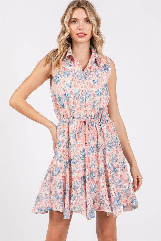 Floral Eyelet Mini Dress - Shop Style & More | Fresh Looks, Everyday Deals & Free Shipping