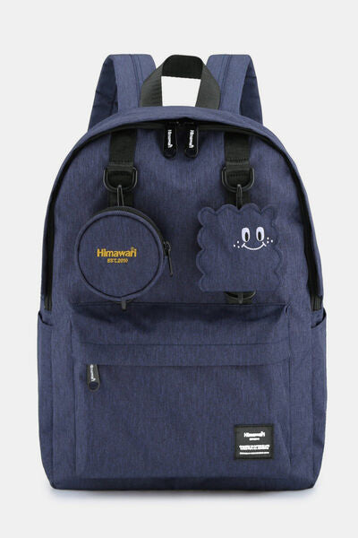 Himawari Waterproof Canvas Backpack Bag with Removable Coin Purse Navy One Size Bags