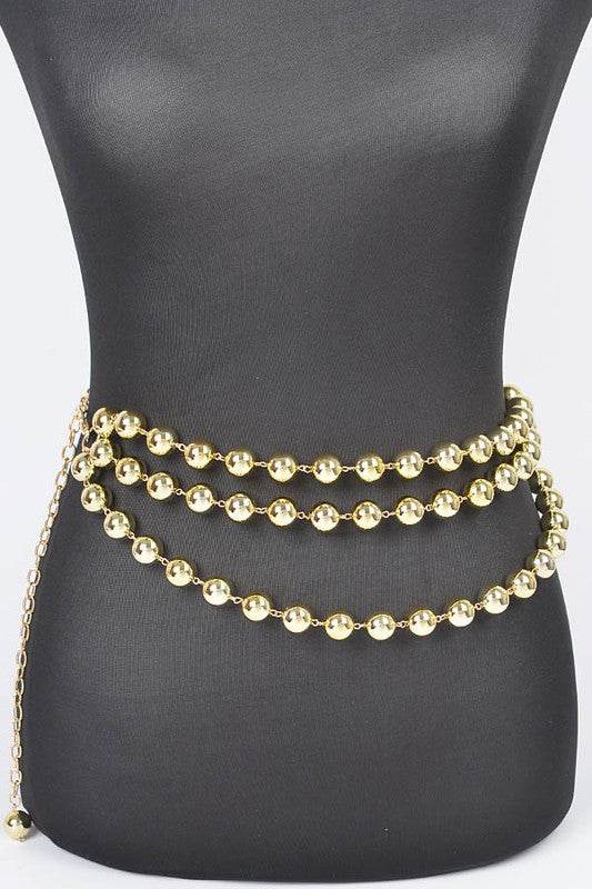 Layered Metallic CCB Beads Iconic Chain Belt - Shop Style & More | Fresh Looks, Everyday Deals & Free Shipping
