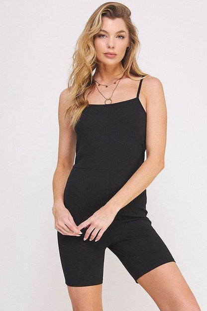 ACTIVE SPAGHETTI STRAP FITTED UNITARD ROMPER - Shop Style & More | Fresh Looks, Everyday Deals & Free Shipping