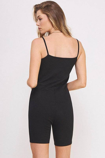 ACTIVE SPAGHETTI STRAP FITTED UNITARD ROMPER - Shop Style & More | Fresh Looks, Everyday Deals & Free Shipping