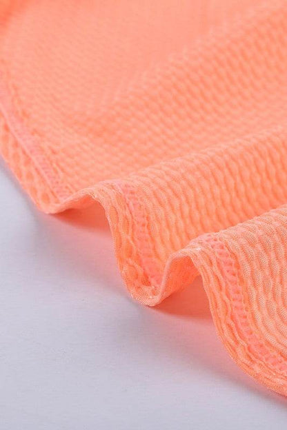 Orange Printed Splicing Racerback Tankini - Shop Style & More | Fresh Looks, Everyday Deals & Free Shipping