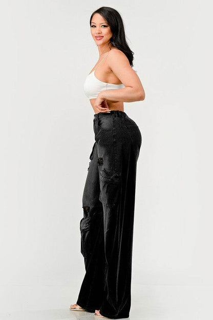 Athina Black washed out cargo pants - Shop Style & More | Fresh Looks, Everyday Deals & Free Shipping