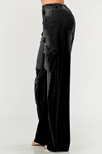 Athina Black washed out cargo pants - Shop Style & More | Fresh Looks, Everyday Deals & Free Shipping