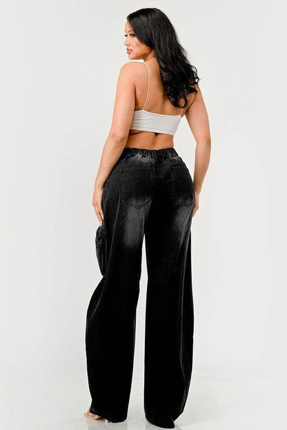 Athina Black washed out cargo pants - Shop Style & More | Fresh Looks, Everyday Deals & Free Shipping