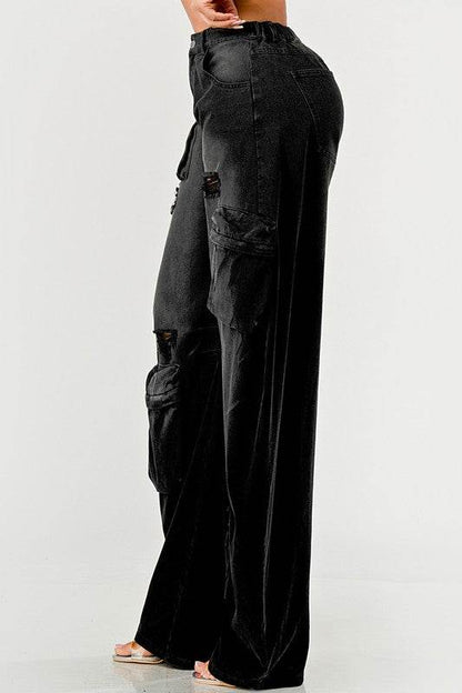 Athina Black washed out cargo pants - Shop Style & More | Fresh Looks, Everyday Deals & Free Shipping