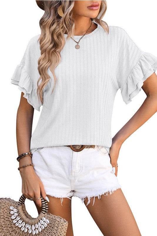 Ruffle sleeve blouse - Shop Style & More | Fresh Looks, Everyday Deals & Free Shipping
