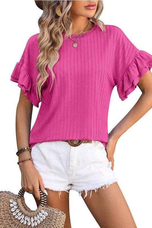 Ruffle sleeve blouse - Shop Style & More | Fresh Looks, Everyday Deals & Free Shipping