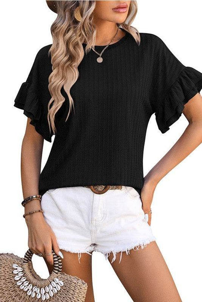 Ruffle sleeve blouse - Shop Style & More | Fresh Looks, Everyday Deals & Free Shipping