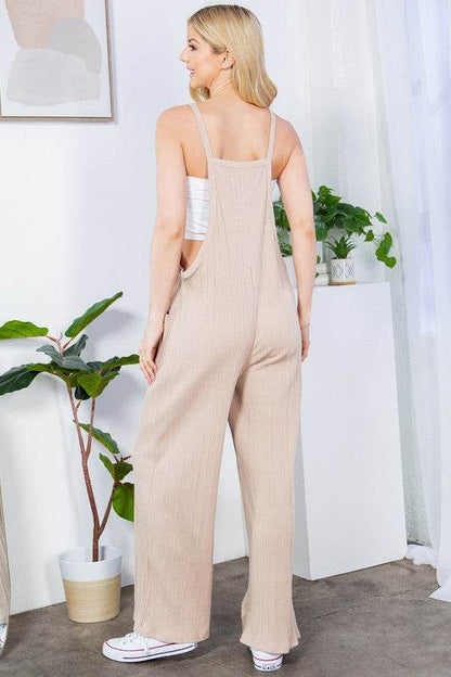 Wide Leg Premium Cotton Rib Overalls - Shop Style & More | Fresh Looks, Everyday Deals & Free Shipping