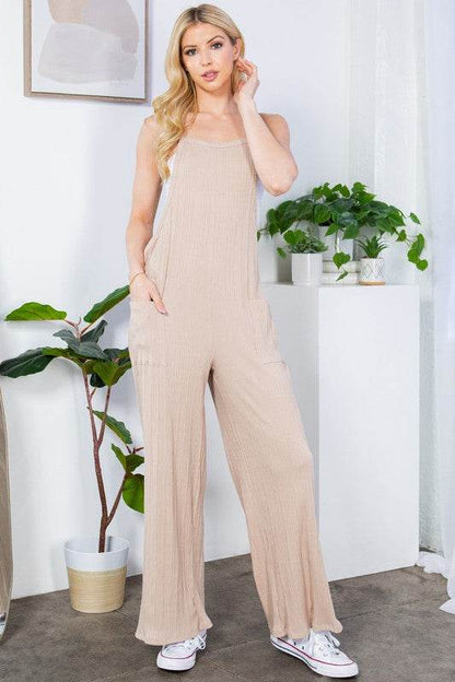 Wide Leg Premium Cotton Rib Overalls - Shop Style & More | Fresh Looks, Everyday Deals & Free Shipping