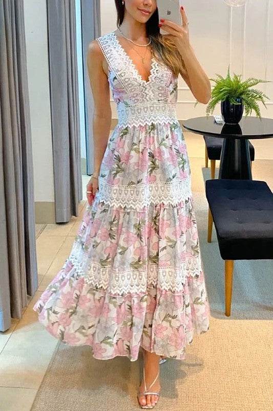 Floral midi sleeveless dress - Shop Style & More | Fresh Looks, Everyday Deals & Free Shipping