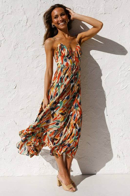 Women's Floral Print A-Line Printed Ruffle Halter - Shop Style & More | Fresh Looks, Everyday Deals & Free Shipping