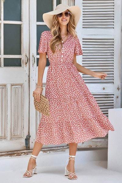 Women's Floral Print Chiffon A-Line Dress - Shop Style & More | Fresh Looks, Everyday Deals & Free Shipping
