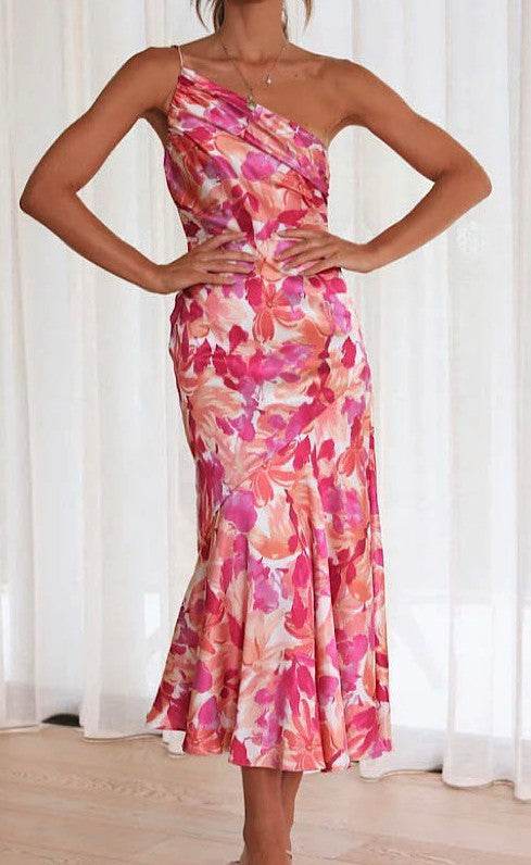 One shoulder floral print dress - Shop Style & More | Fresh Looks, Everyday Deals & Free Shipping